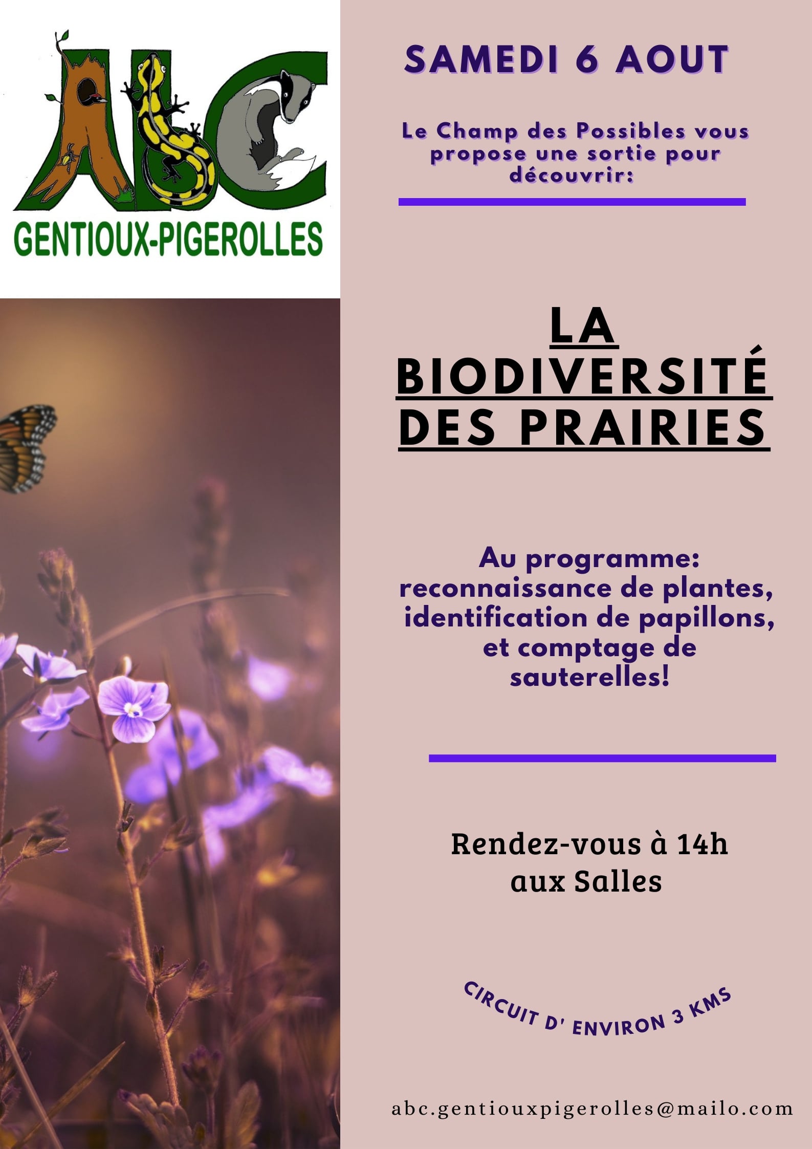 Samedi 6 août Sortie la biodiversité des pariries